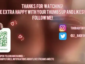 Chaturbate Live Sex Cam of 2badforyou